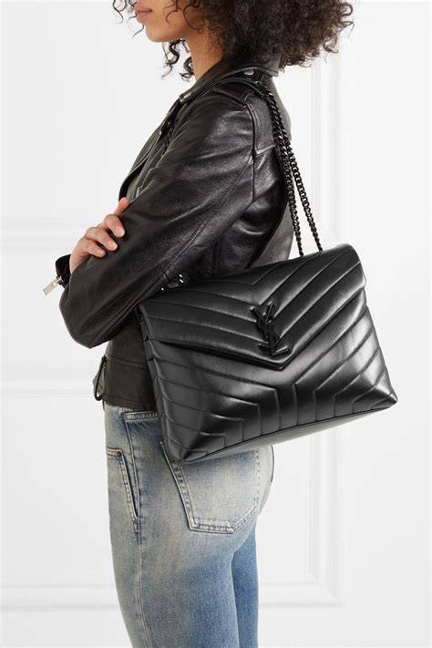 ysl medium loulou black|loulou medium in quilted leather.